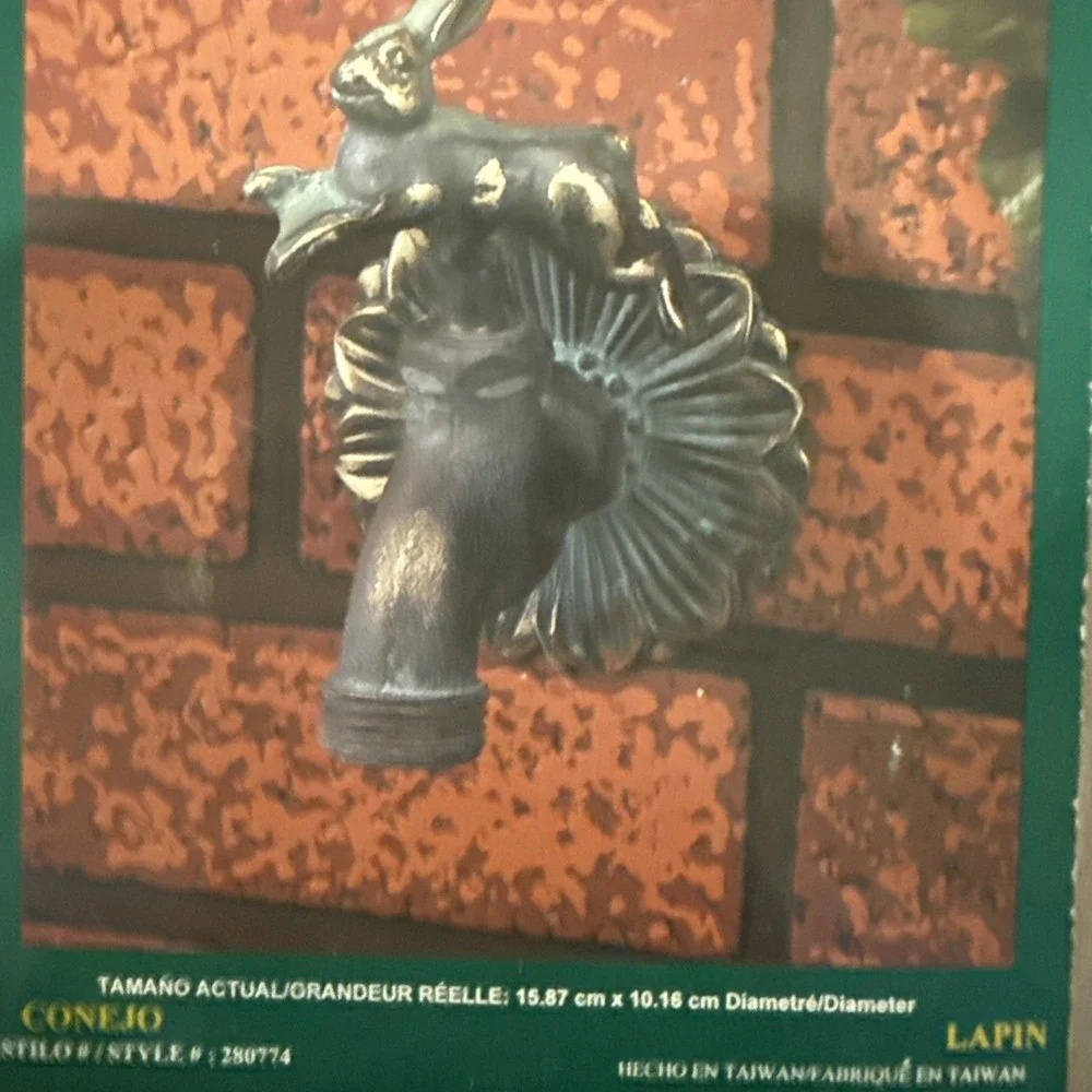 Garden Art Solid Brass Rabbit‎ Faucet~ #280774~New In Box